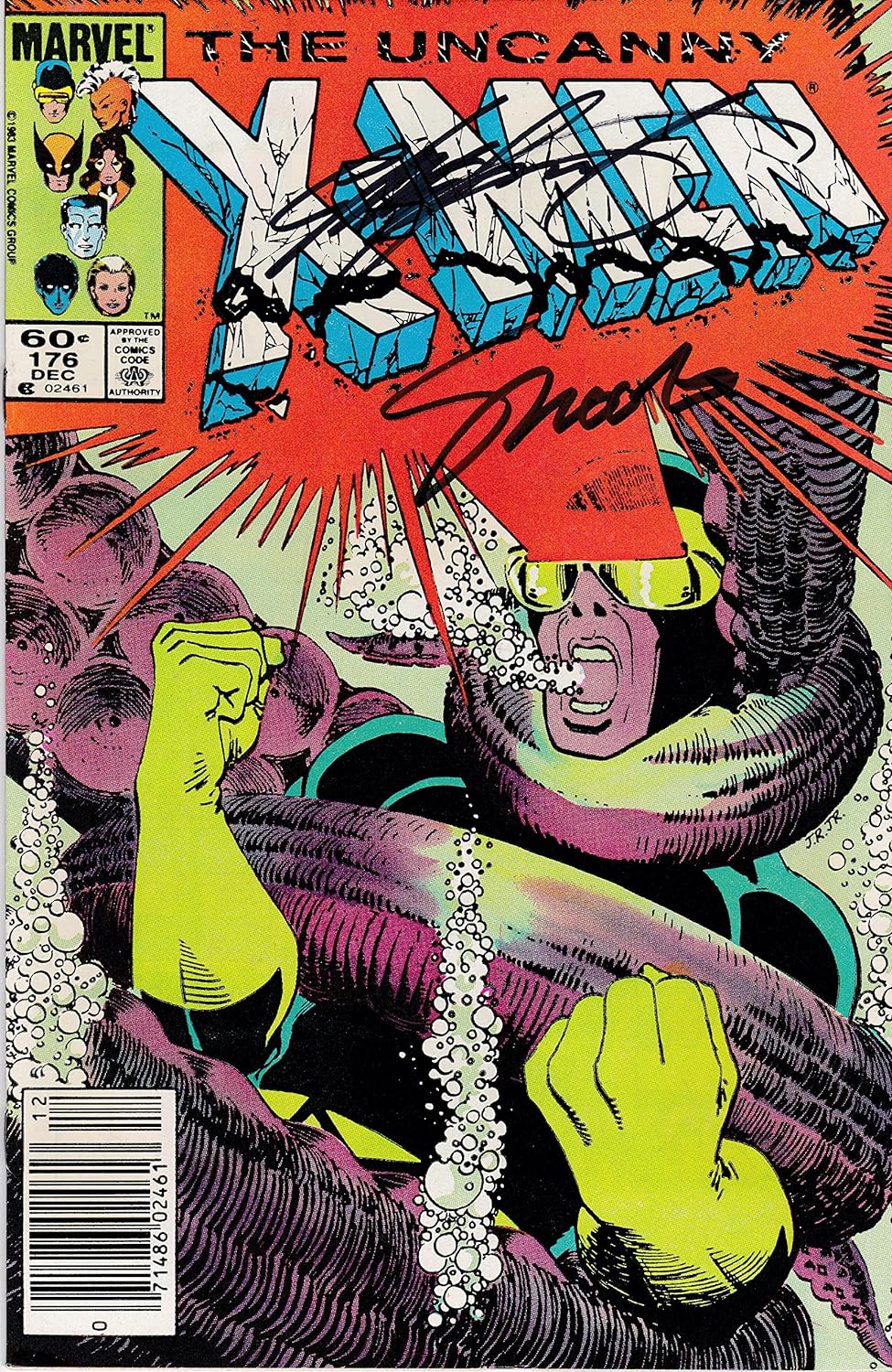 Autographed Uncanny X-Men #176 NM Signed Jim Shooter and Chris Claremont