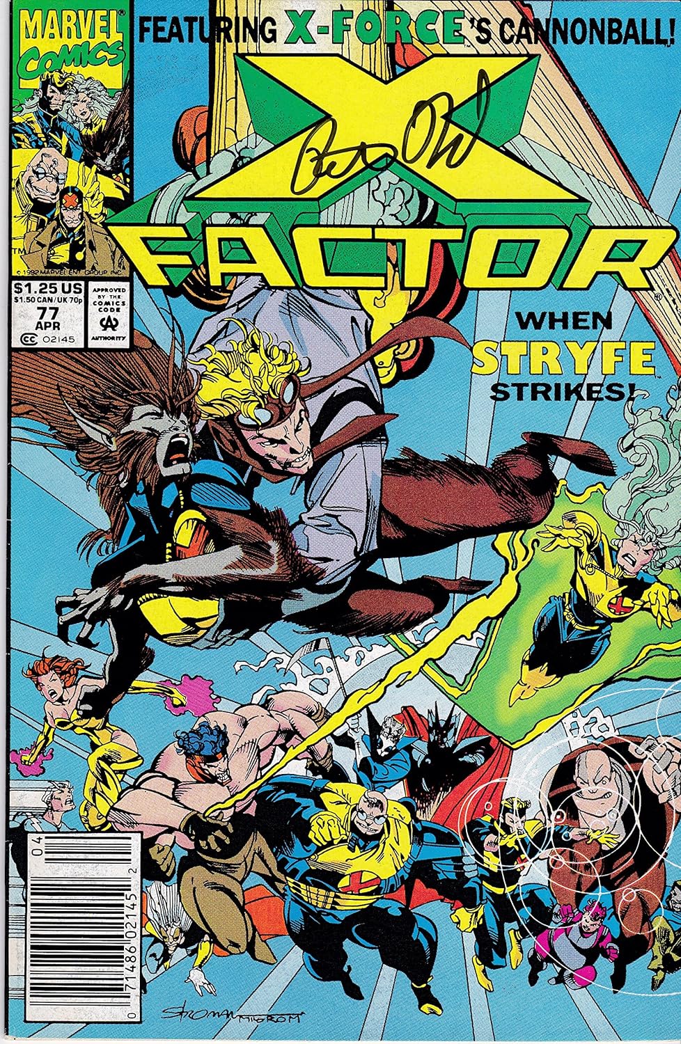 Autographed X-Factor #77 X-Men Signed Peter David NM