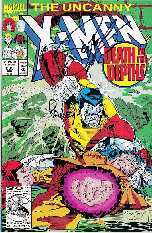 Autographed Uncanny X-Men #293 NM Signed Scott Lobdell and Tom Raney