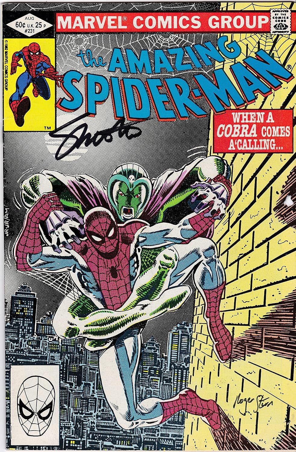 Signed 2x Amazing Spider-Man #231 Jim Shooter Roger Stern VF