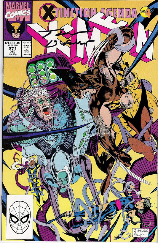 Autographed X-Men #271 NM Signed Tom Defalco