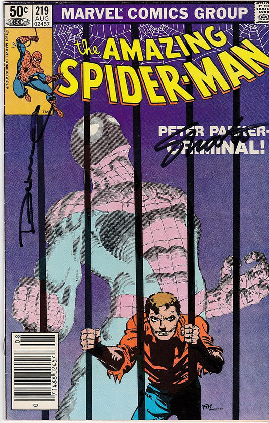 Signed 2x Amazing Spider-Man #219 Jim Shooter Denny O'Neil