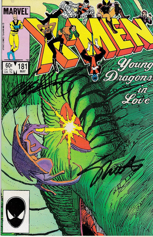 Autographed Uncanny X-Men #181 NM Signed Jim Shooter Chris Claremont