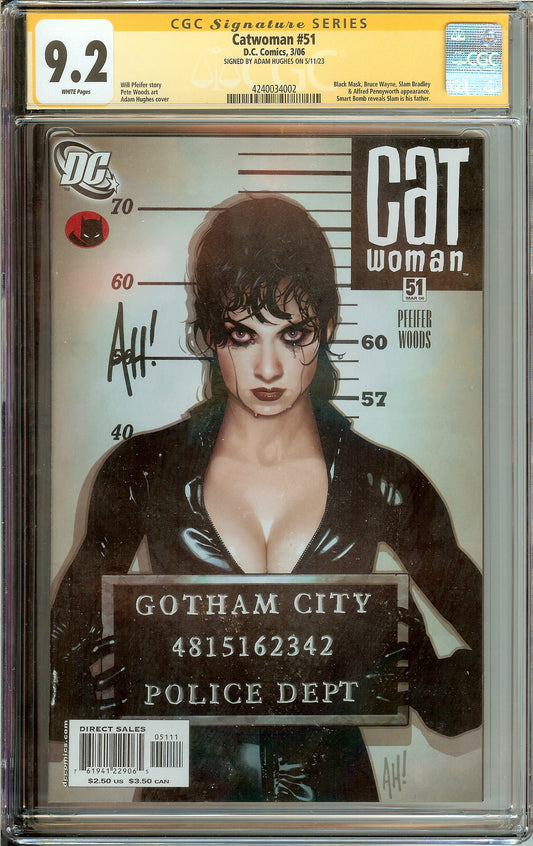 Catwoman #51 09/18 CGC 9.2 Signed Adam Hughes