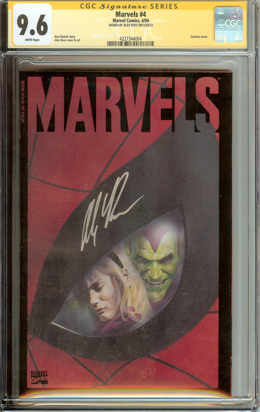 Marvels #4 Spider-Man Cover CGC 9.6 Signed Alex Ross