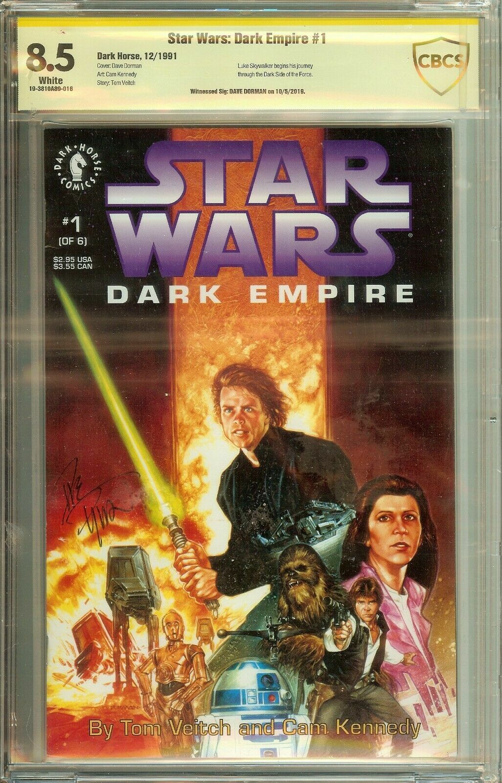 Star Wars Dark Empire #1 CBCS 8.5 Dave Dorman