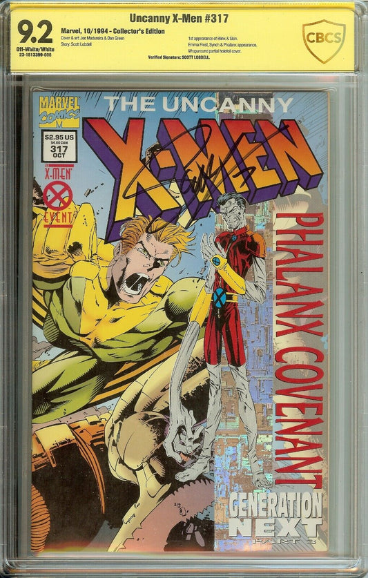 Autographed Uncanny X-Men #317 NM Signed Scott Lobdell 1st Blink CBCS 9.2