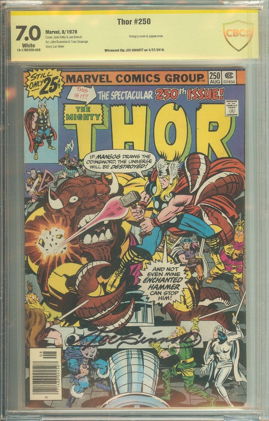 The Mighty Thor 250 Signed Sinnott CBCS 7.0