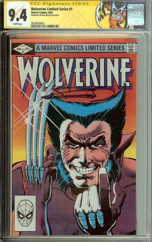 Wolverine Limited Series #1 CGC 9.4 Signed Frank Miller