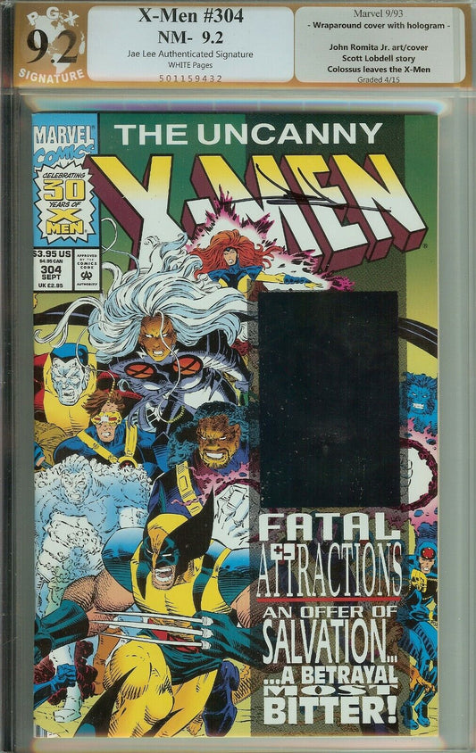 Uncanny X-Men #304 Signed Jae Lee PGX 9.2