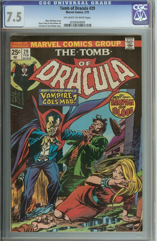 Tomb of Dracula Lord of Vampires! #29 CGC 7.5