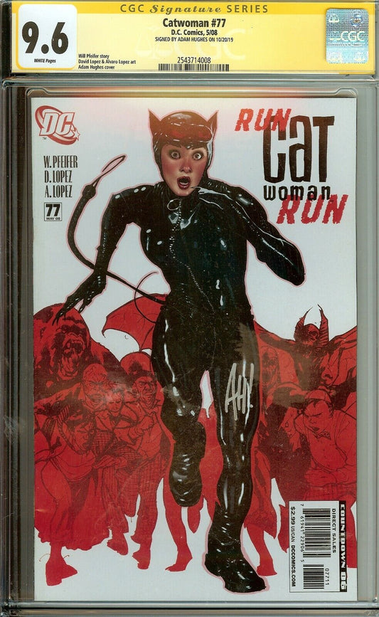 Catwoman #77 CGC 9.6 Signed Adam Hughes