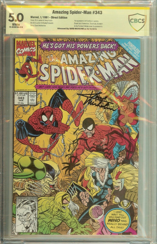 Amazing Spider-Man #343 CBCS 5.0 David Michelinie