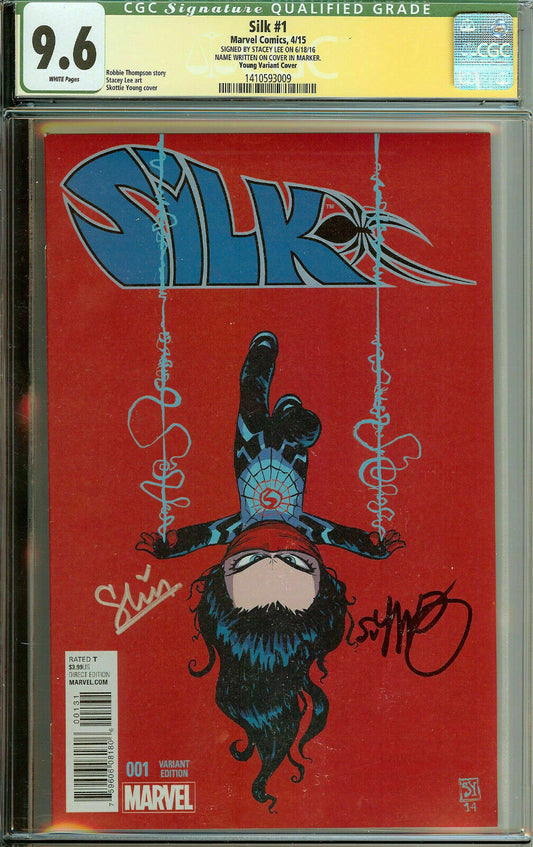 Silk #1 CGC 9.6 Signed Stacey Lee Skottie Young Variant