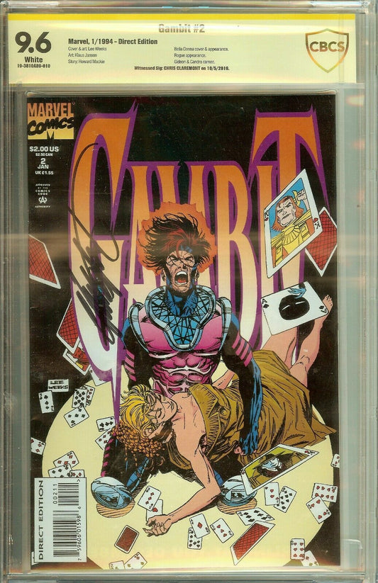 Gambit #2 Limited Series CBCS 9.6 Signed Chris Claremont