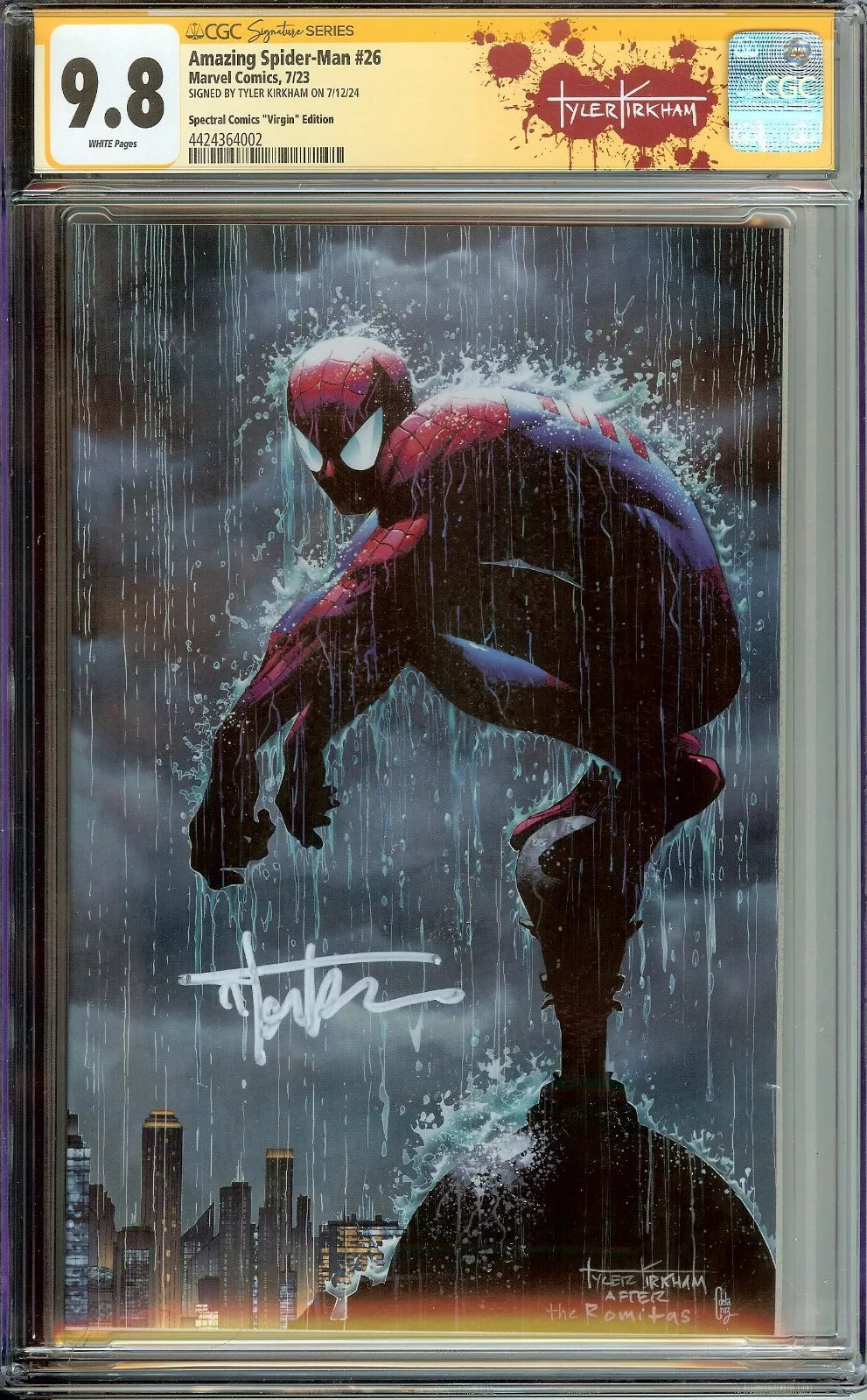 *SIGNED* Amazing Spider-Man #26 Virgin Edition CGC 9.8 Tyler Kirkham Custom Label