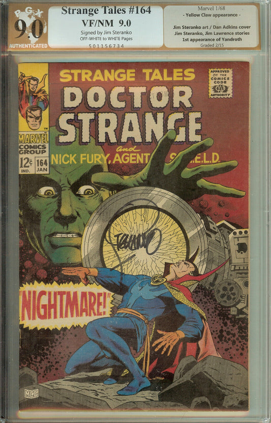 Strange Tales #164 PGX 9.0 not CGC Signed Steranko