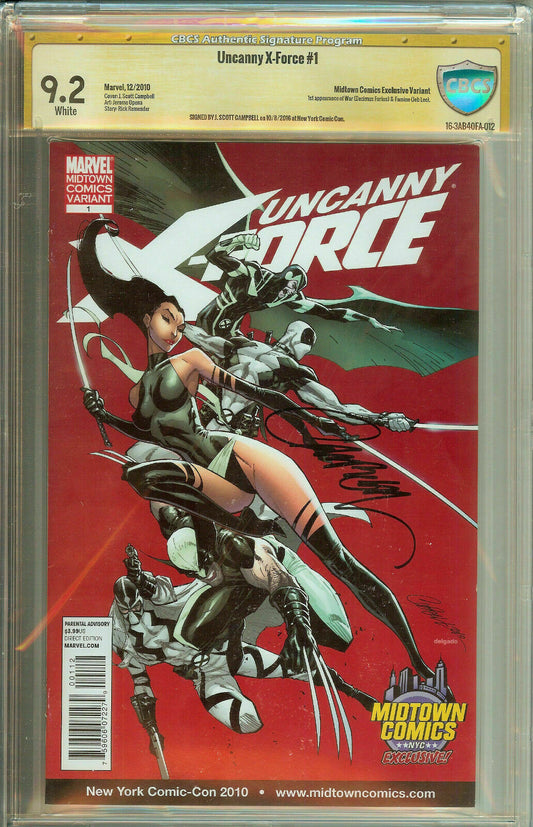 CBCS 9.2 Uncanny X-Force #1 Signed Campbell Exclusive not CGC 1st War & Famine