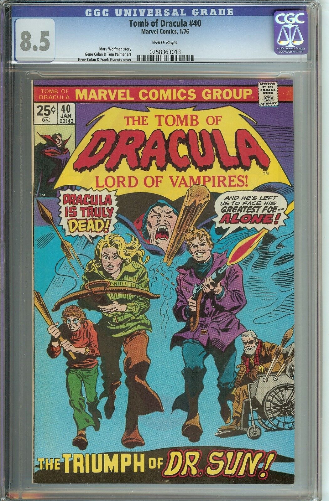 Tomb of Dracula Lord of Vampires! #40 CGC 8.5