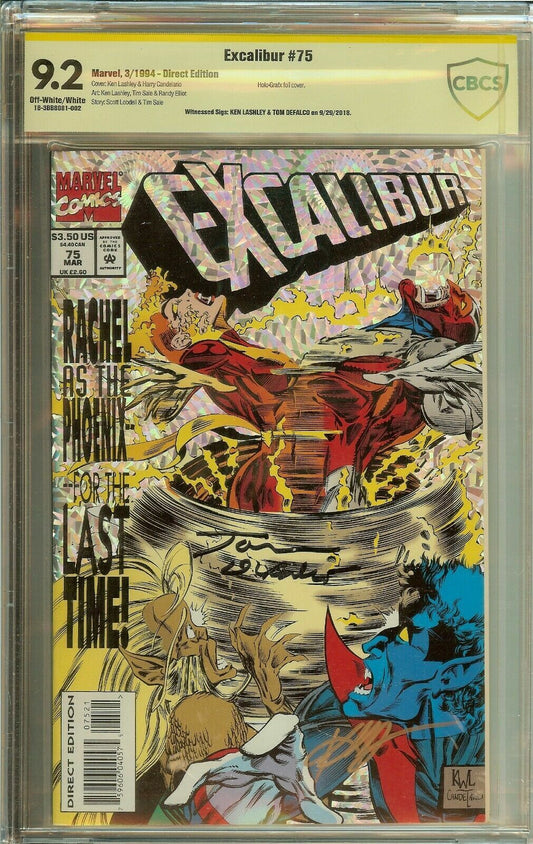 Excalibur #75 Signed Tom Defalco Ken Lashley CBCS 9.2