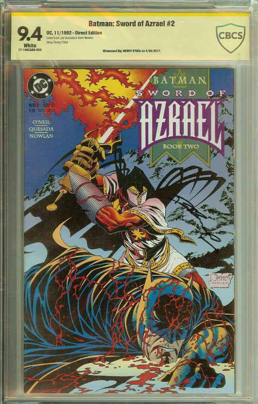 Batman Sword of Azrael #2 CBCS Signed Denny O'Neil