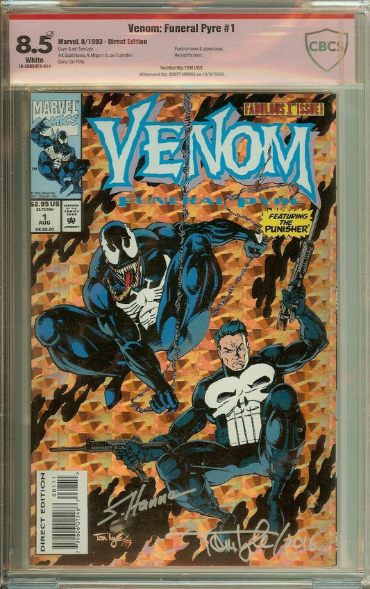 Venom Funeral Pyre #1 Signed Tom Lyle Scott Hanna CBCS 8.5