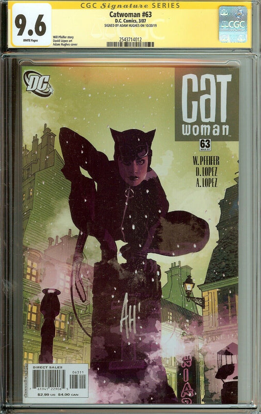 Catwoman #63 CGC 9.6 Signed Adam Hughes