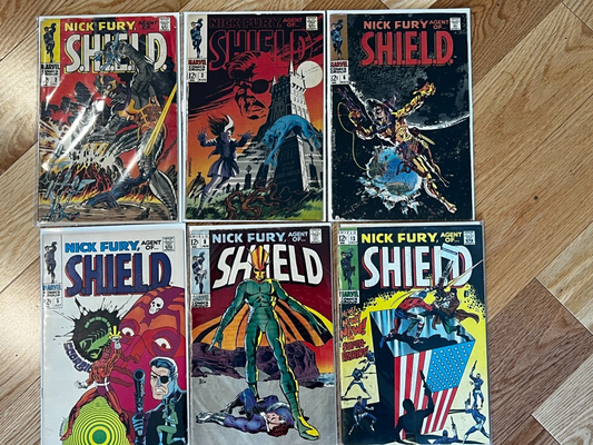 Nick Fury Agent of SHIELD #2, #3, #5, #6, #8, #13 Steranko Covers