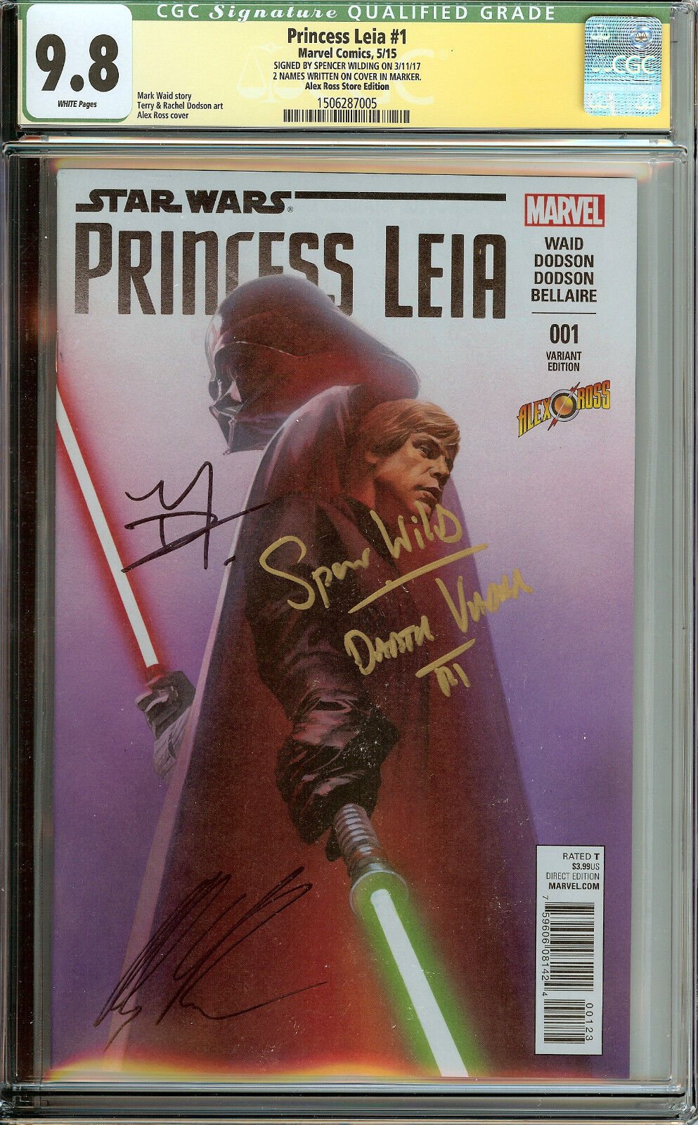 Star Wars Princess Leia #1 NM Spencer Wilding Rogue One 9.8 Darth Vader Actor