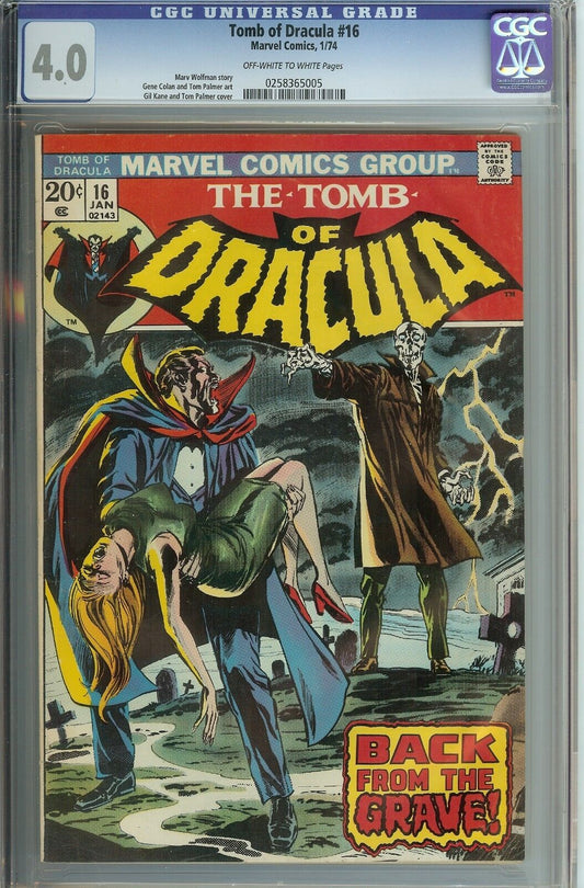 Copy of Tomb of Dracula Lord of Vampires! #16 CGC 4.0