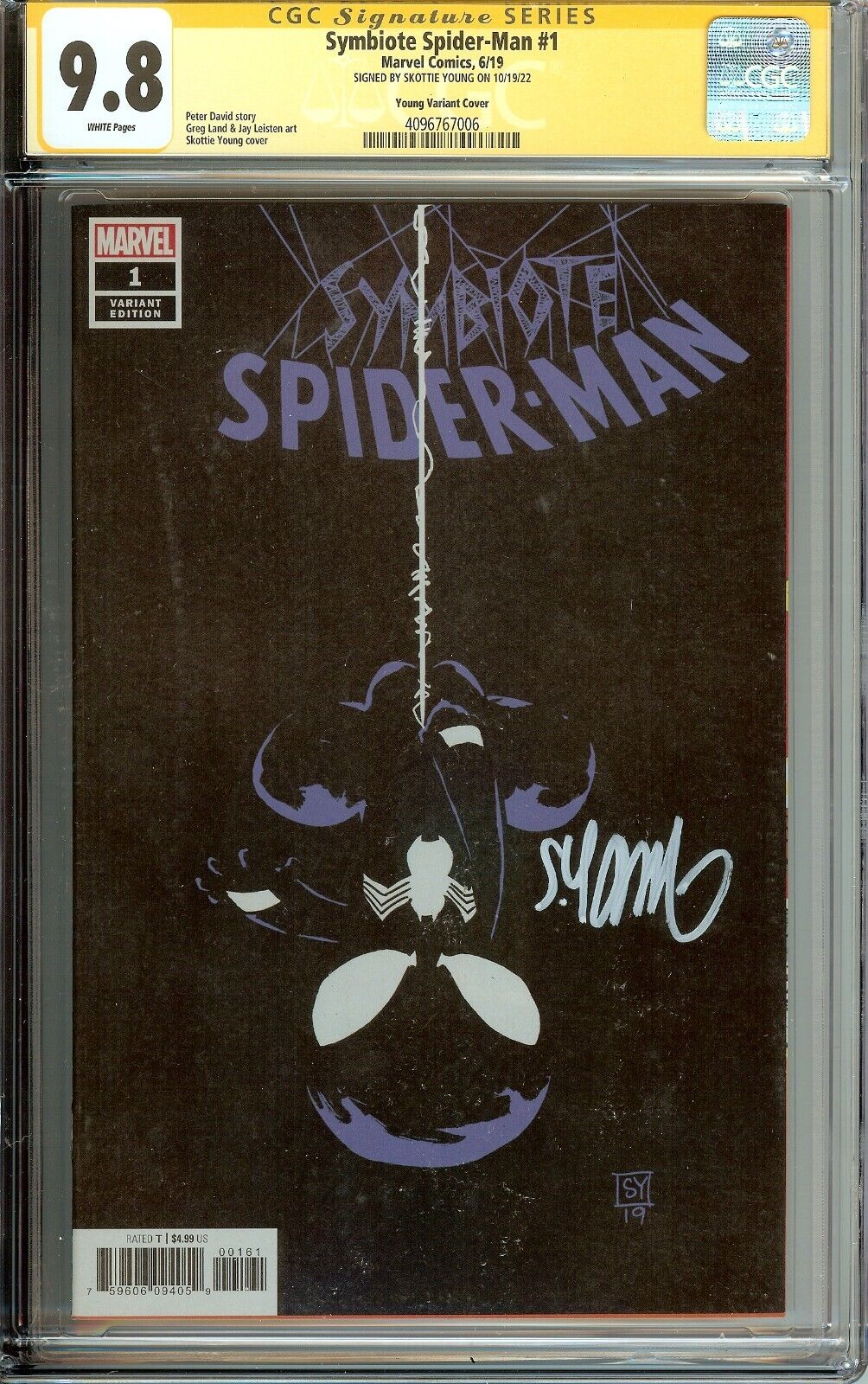 Symbiote Spider-Man #1 Signed Skottie Young CGVC 9.8 Baby Variant