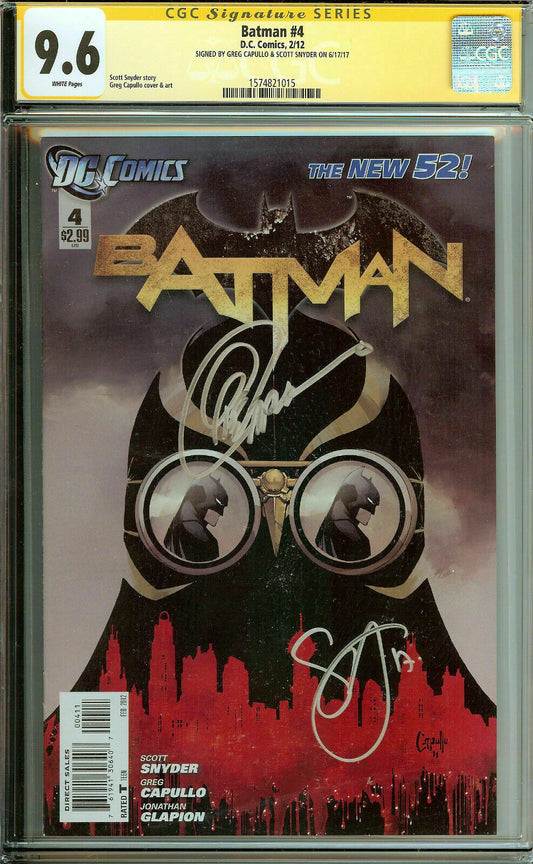 Batman The New 52 #4 Signed Snyder Capullo CGC