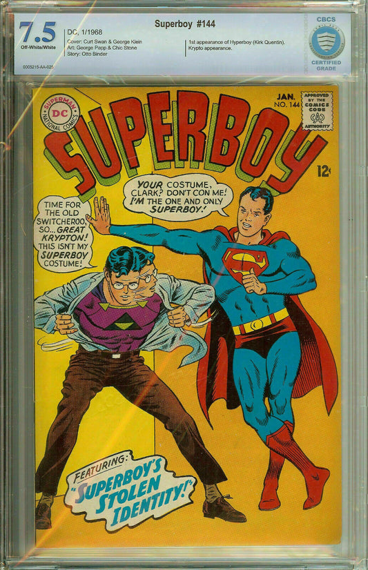 Superboy #144 Superman CBCS 7.5