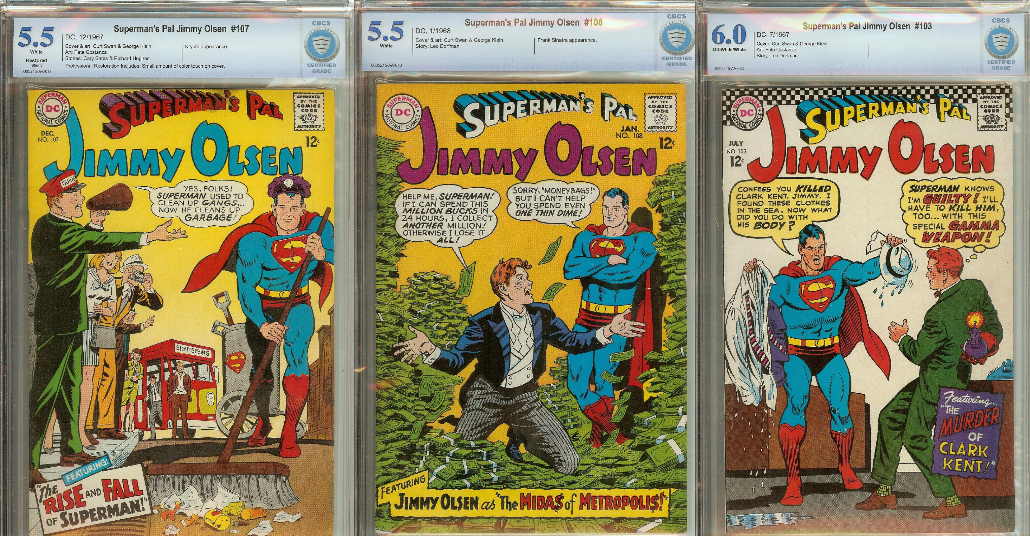 Superman's Pal Jimmy Olsen #103, #107, #108 CBCS LOT