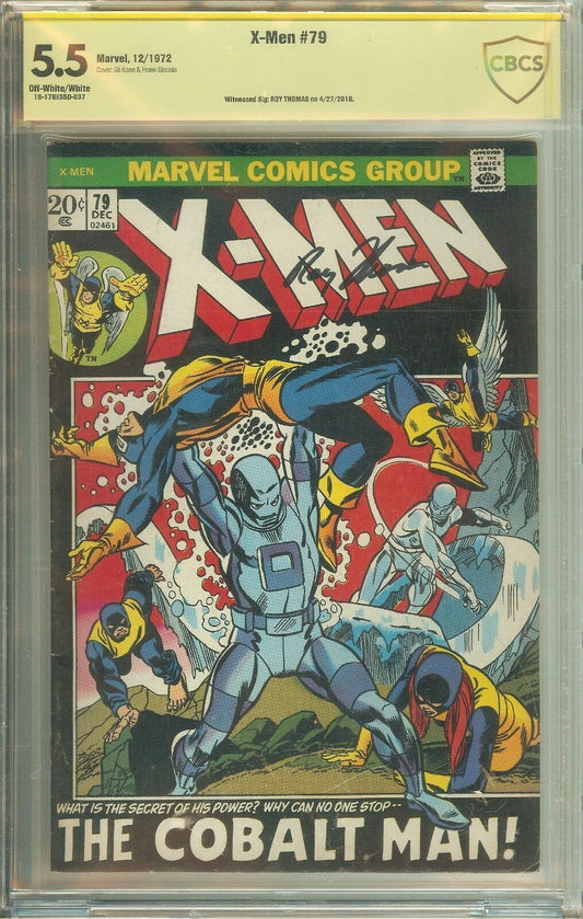 X-Men #79 CBCS (not CGC) 5.5 Signed Roy Thomas