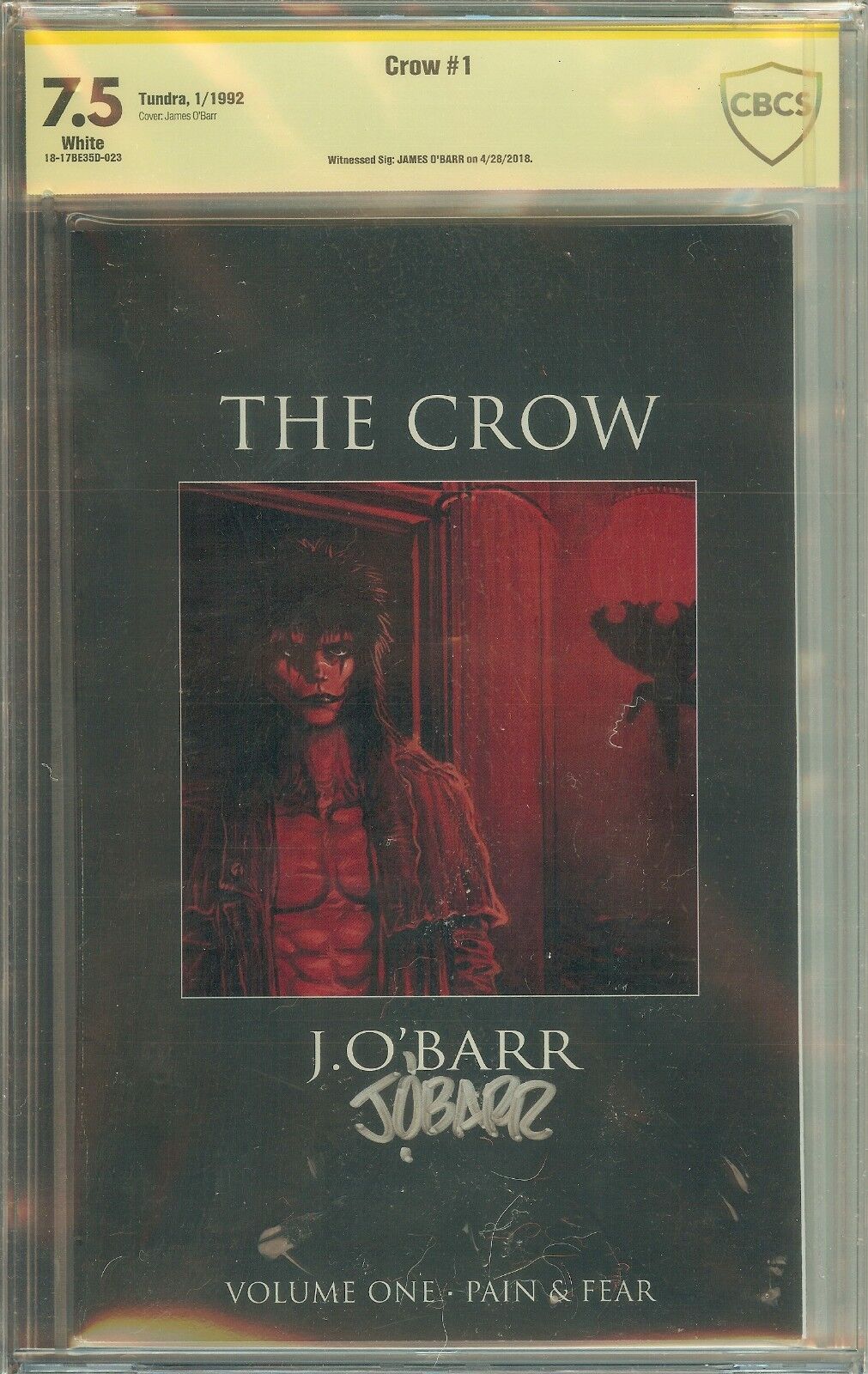 The Crow #1 Tundra Signed James O'Barr CBCS 7.5