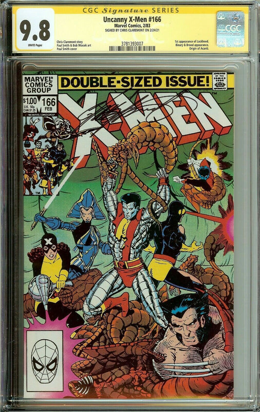 Uncanny X-Men #166 Signed Chris Claremont CGC 9.8