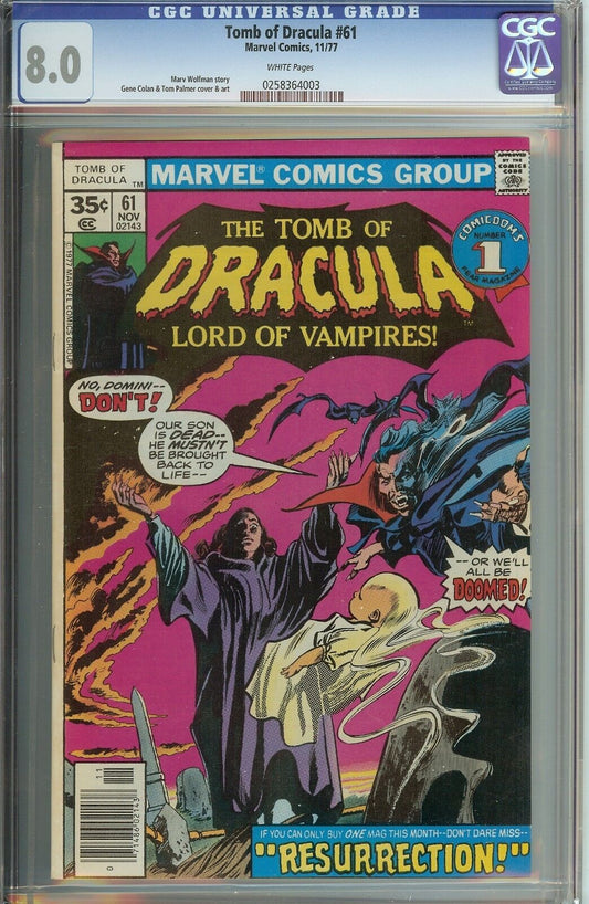 Tomb of Dracula Lord of Vampires! #61 CGC 8.0