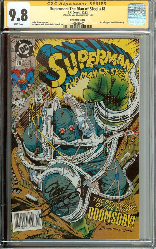 Superman Man of Steel #18 1st Doomday Appearance CGC 9.8