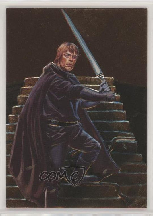 1996 Topps Finest Star Wars Embossed Foil Luke Skywalker #F2
