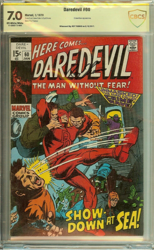 Daredevil #60 CBCS 7.0 Signed Roy Thomas