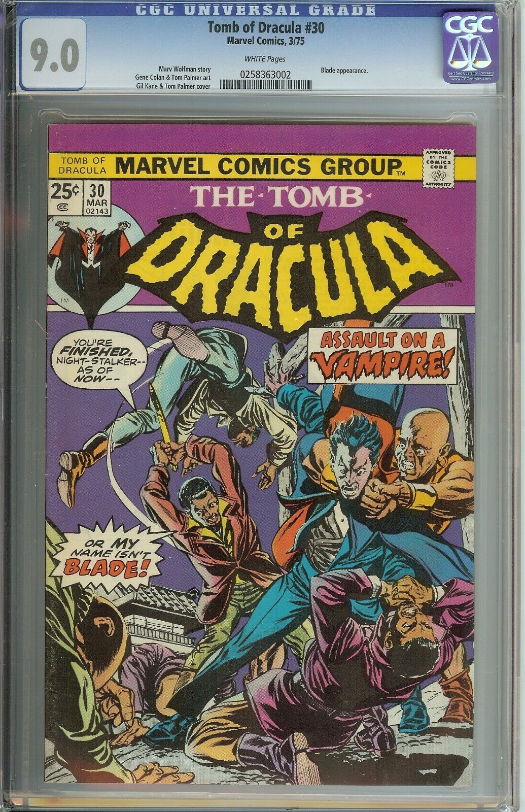 Tomb of Dracula Lord of Vampires! #30 CGC 9.0