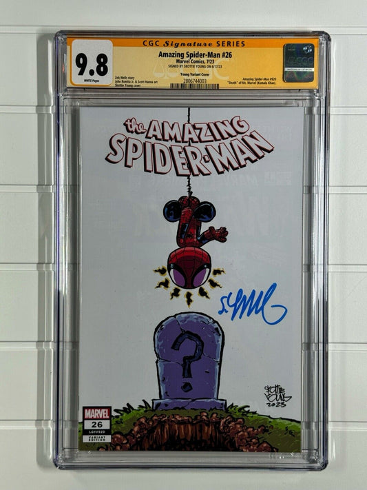 Amazing Spider-Man #26 2023 Marvel Comics Signed Skottie Young Variant CGC 9.8