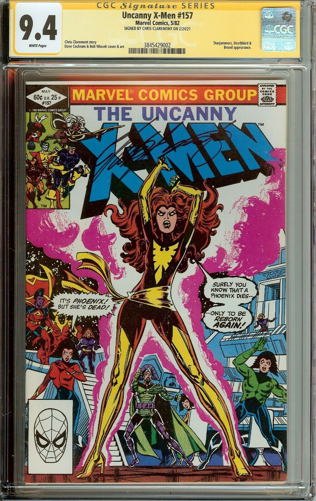 Uncanny X-Men #157 CGC 9.4 Signed Chris Claremont