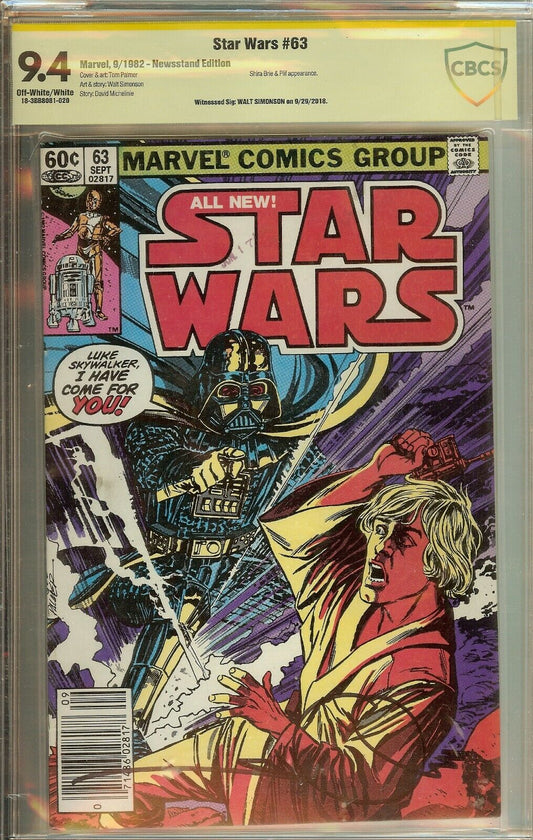 Marvel 1977 Star Wars #63 Signed Louise Walt Simonson CBCS 9.4