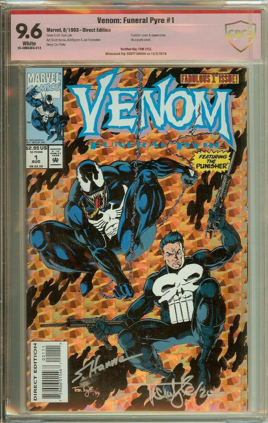 Venom Funeral Pyre #1 Signed Tom Lyle Scott Hanna CBCS 9.6