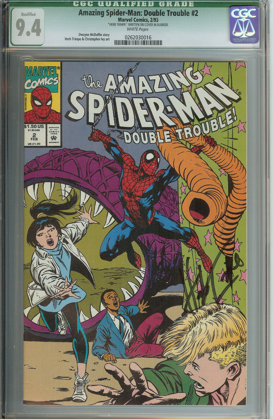 The Amazing Spider-Man Double Trouble #2 Signed Herb Trimpe CGC 9.4