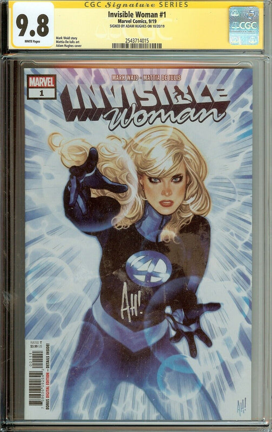 Invisible Woman #1 CGC 9.8 Signed Adam Hughes