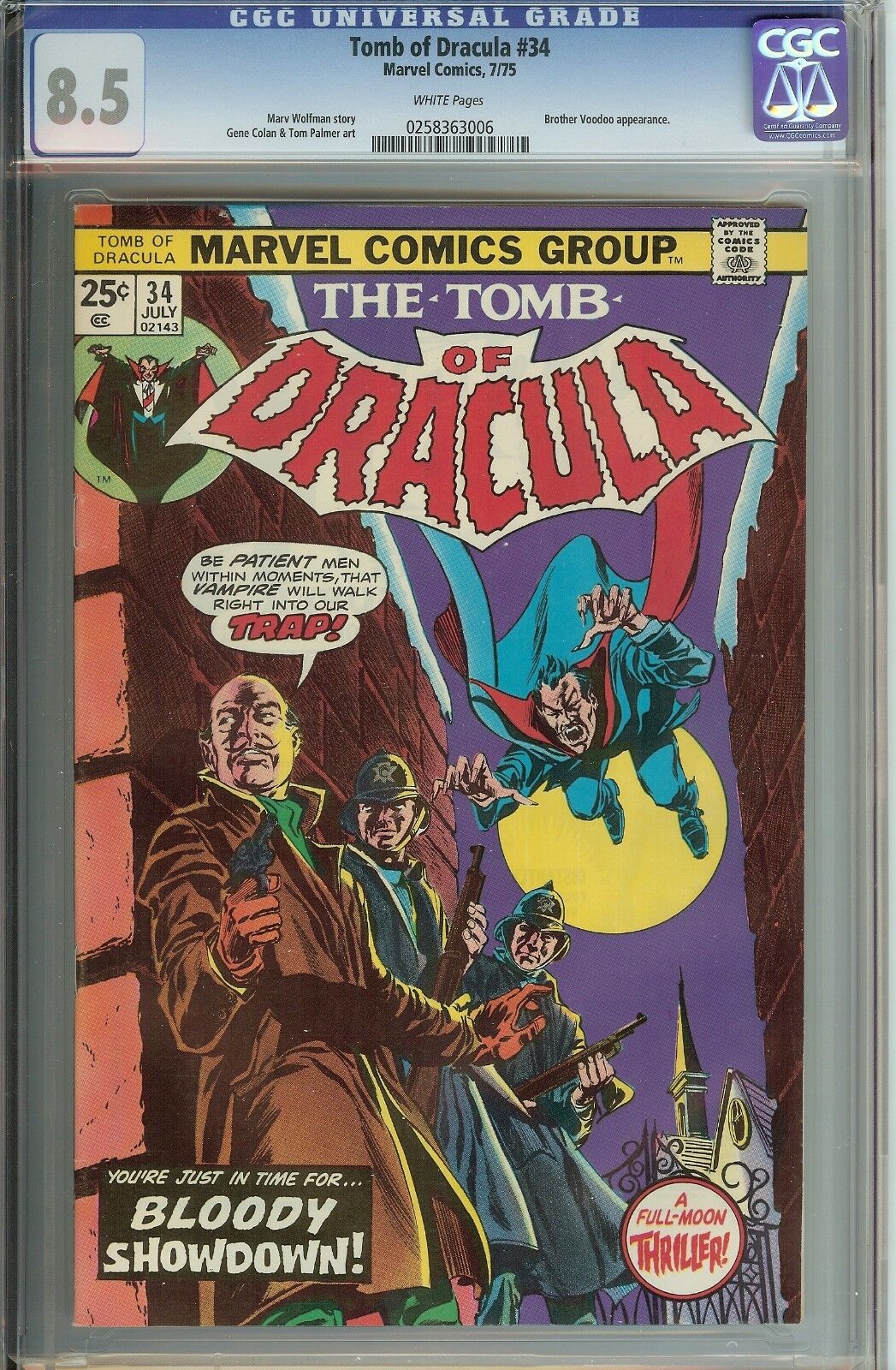 Tomb of Dracula Lord of Vampires! #34 CGC 8.5