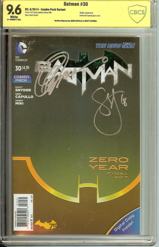 Batman #30 CBCS 9.6 Signed Snyder & Capullo